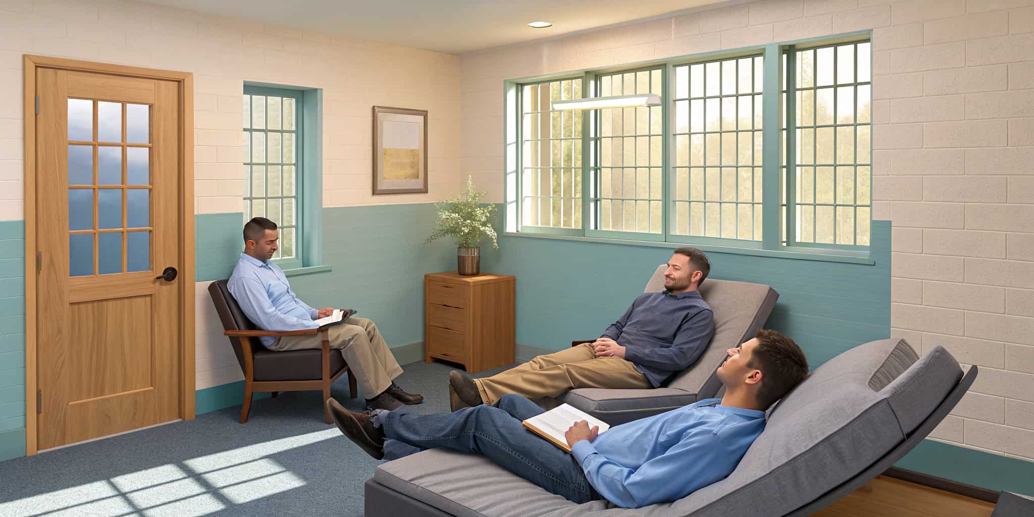 جلسات گروهی و حمایت جمعی در کمپ ترک اعتیاد